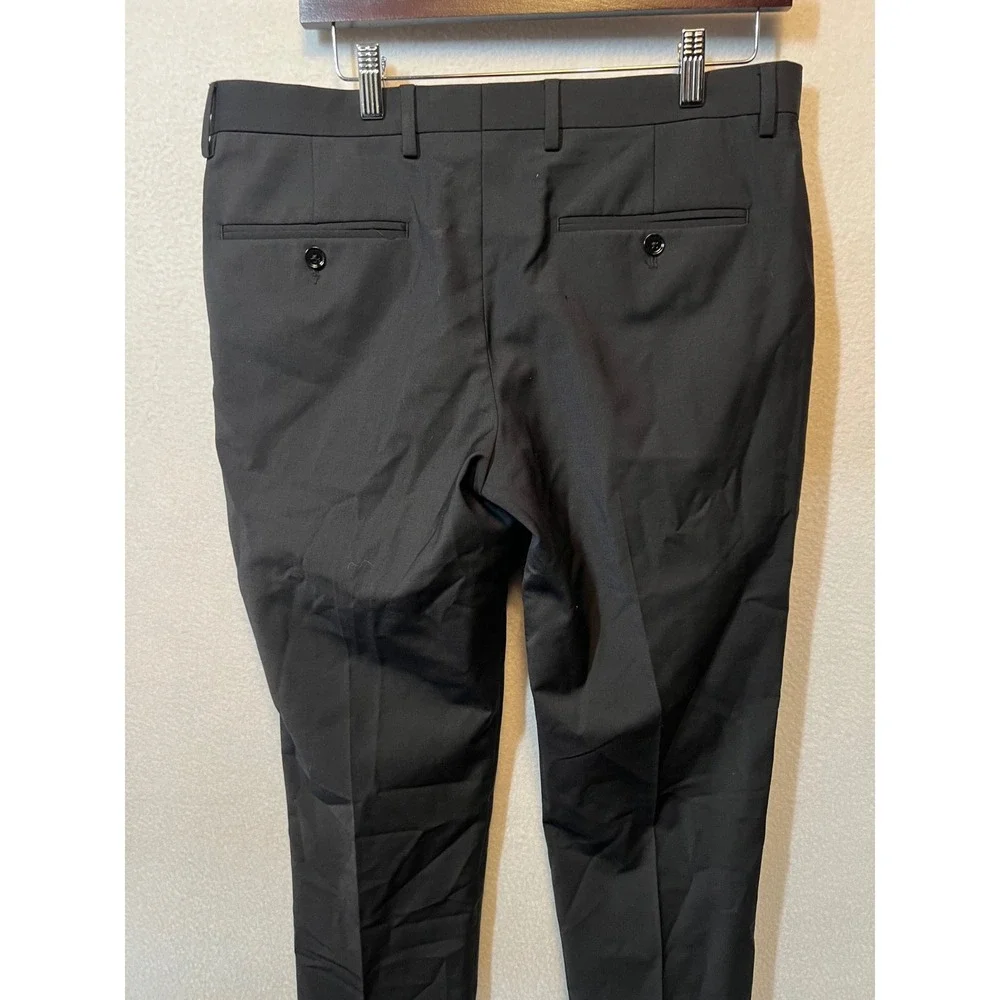 Express Extra Slim Stretch‎ Wrinkle Resistant Dress Pants 32x30 Black Wool Blend